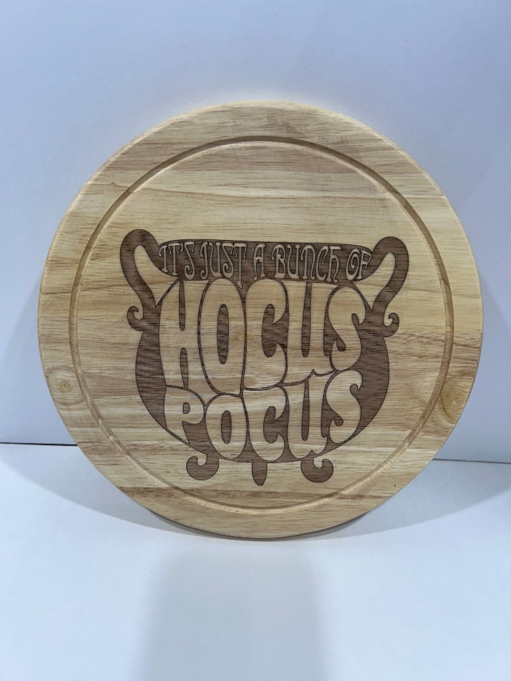 NEW/NWT Disney "It's a Bunch of Hocus Pocus" Charcuterie Food serving board-WOOD